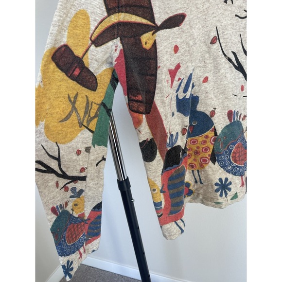 Women's FLORIANA Festive Birds Sweater‎ Holiday SZ S Thanksgiving Pullover Knit - Picture 4 of 7